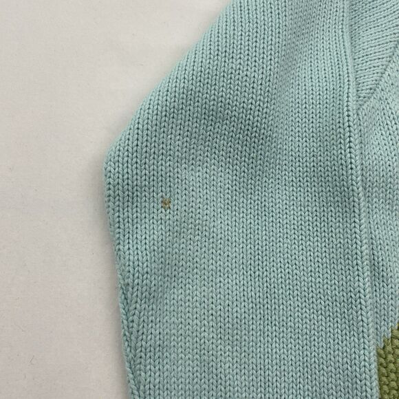 Storybook Knits Sweater Cardigan Womens 2X Blue Sunflower Bee Ramie Cottagecore - Picture 5 of 12